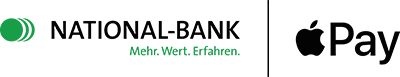 Logo National-Bank und Logo Apple Pay